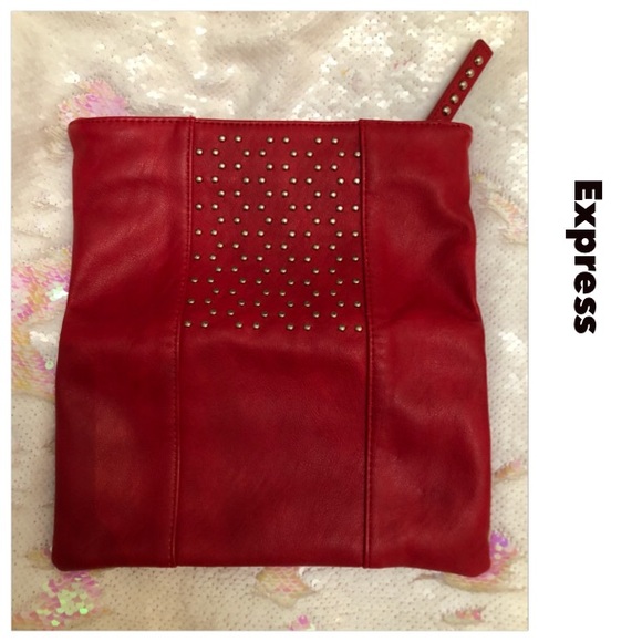 EXPRESS EUC /NWOT FOLDING CLUTCH BURGUNDY - Picture 4 of 8